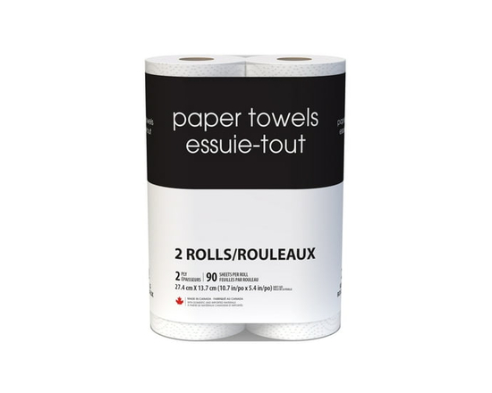Black & White 2 Double Roll 90 Sheets 2-Ply Paper Towel