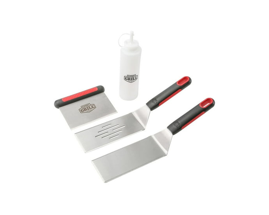 Expert Grill Grilling Accessories BBQ Grill Tools Set, 4 Pieces Stainless Steel Grill Kit