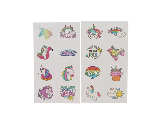 Way to Celebrate! Unicorn Tattoo Stickers