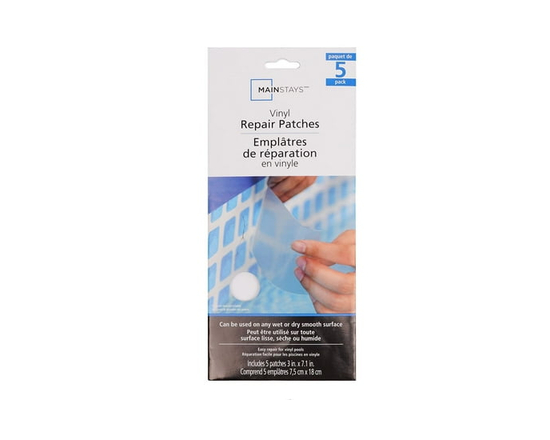 Mainstays 5pk Pool Vinyl Repair Patches - 3in x 7.1in - 3 X 7.1 X .2