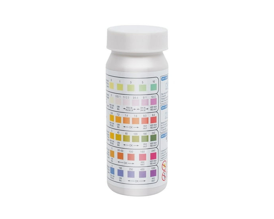 Mainstays 6-Way Pool, Hot Tub & Spa Test Strips for Chlorine, Bromine, pH, Alkalinity, Cyanuric Acid and Hardness Levels - 50 Counts