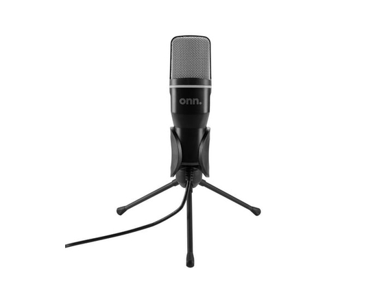 onn. Omnidirectional Computer Microphone with Adjustable Tripod