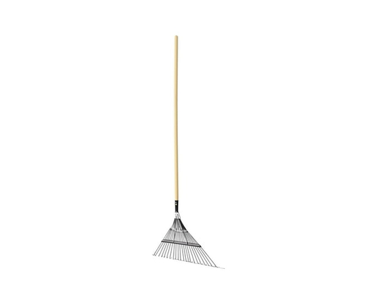 Expert Gardener Hardwood Handle 22-Tine Steel Leaf Rake - XL