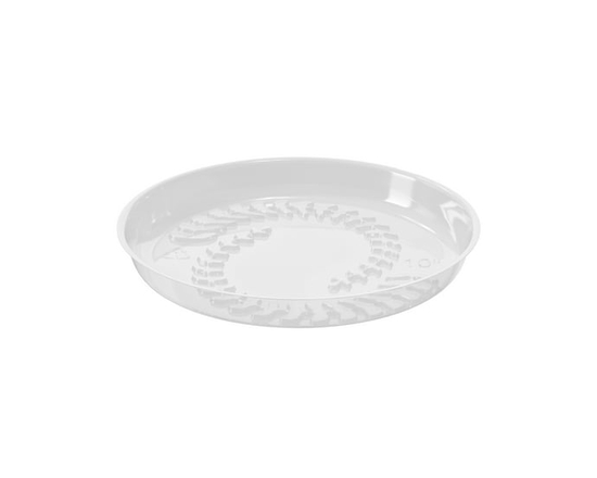 MAINSTAYS Lightweight 12 inch Clear Plant Saucer - Single Piece - Round Plastic Tray Good for Indoor Use - 10 inch