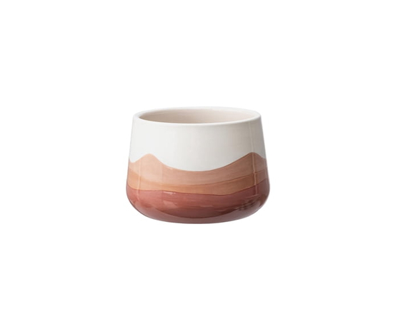 Mainstays 8 inch Red Omber Planter - 8 in Dia x 5.3 in H