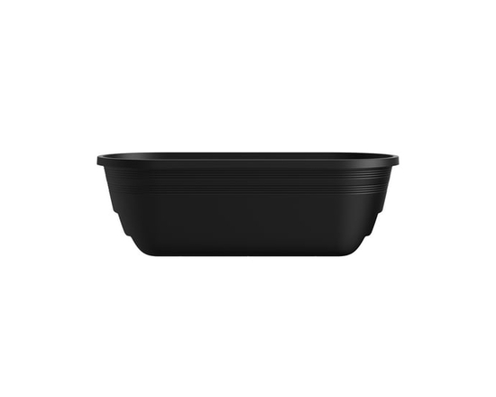Mainstays 24 inch Over Rail Window Box Planter Plastic - Black - 24 inch (Black)
