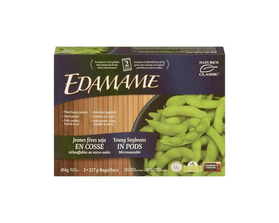 Jeunes fèves soja en cosse 454g Edamame de Nature's Classic Allen Family Foods