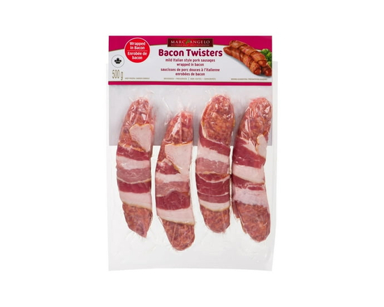 Marcangelo Bacon Twisters Mild Italian Style Pork Sausages - 17.64 oz