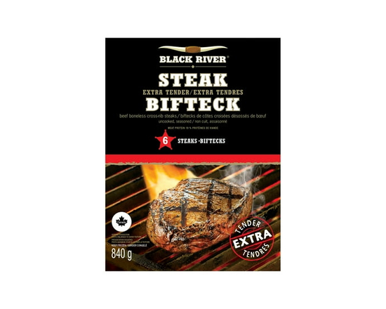 Black River Angus Steaks, Frozen pattles, box