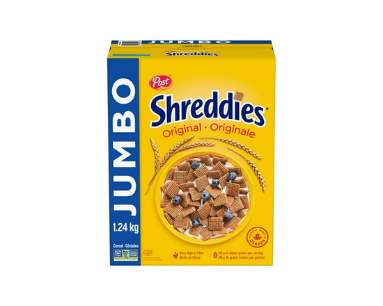 Post Shreddies Original Cereal, Jumbo Size - 1.24 kg