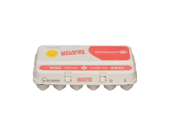 Newfoundland Eggs Large White 18 Eggs - L