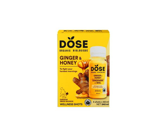 DOSE Organic Ginger and Honey shots