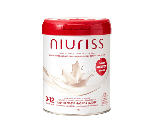 Niuriss Préparation pour Nourrissons – Fabriqué au Canada – Nutrition complète* avec lipides OPO, Fibres GOS et lait canadien (sans hormones et sans a