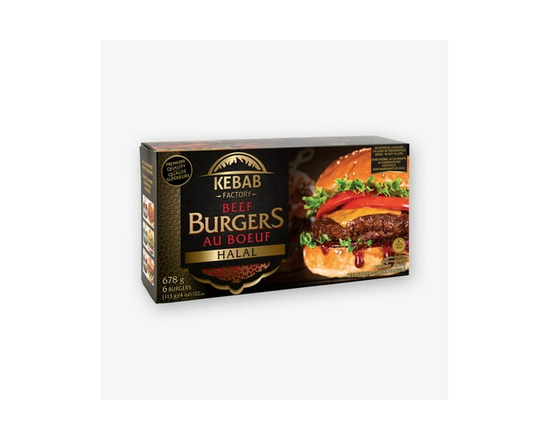 HALAL BEEF BURGERS, Kebab Factory - Halal Beef Burgers - 1.5 lbs