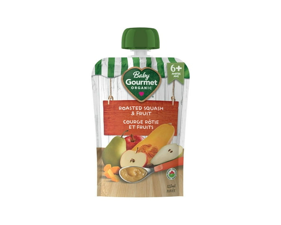 Baby Gourmet Courge Rôtie Biologique & Fruit - 4 oz