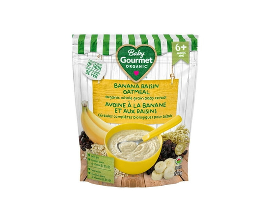 Baby Gourmet Organic Cereal Banana Raisin Oatmeal - 227 g