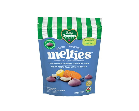 Baby Gourmet Melties Organic Baby Snack, Blueberry, Sweet Potato & Coconut Cream, Self Feeder - Various Sizes