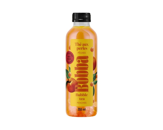 Bobba - Bubble tea prêt à boire - Pêche - 355 ml - x