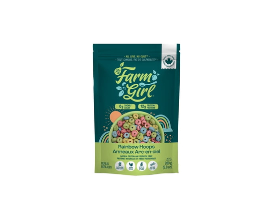 Farm Girl, Rainbow Hoops Cereal, No Sugar Added, 280g - 280g