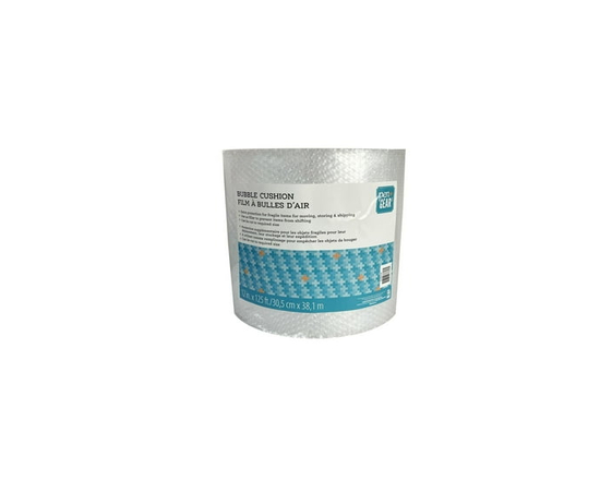 Pen + Gear Bubble Cushion Roll, 12 in x 125 ft, Small Bubble, Clear - 12' x 125'