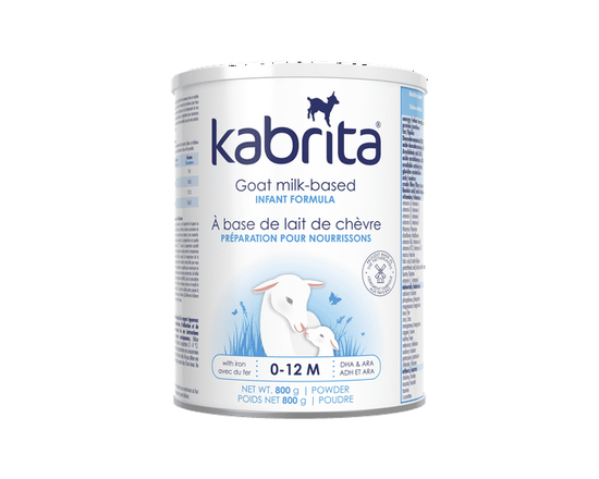 Lait pour nourrissons Kabrita au lait de chèvre, non-OGM avec DHA et ARA, pour les âges de 0 à 12 mois, boîte de 800 grammes
