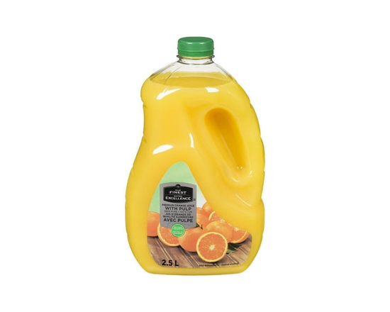 Our Finest Not From Concentrate Premium Orange Juice With Pulp - 2.5 L