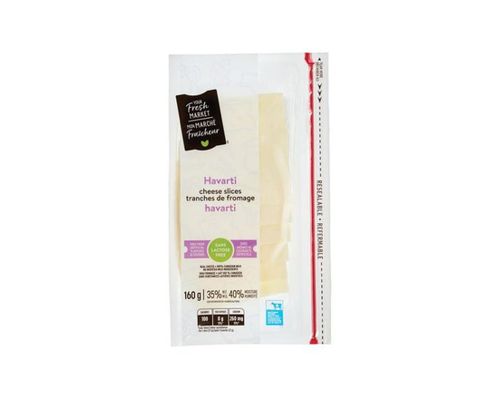 Your Fresh Market Havarti Sliced Cheese 35% Mf