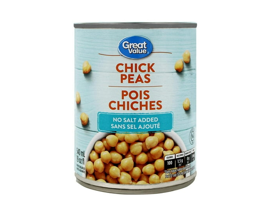 Great Value No Salt Chick Peas - 19 oz