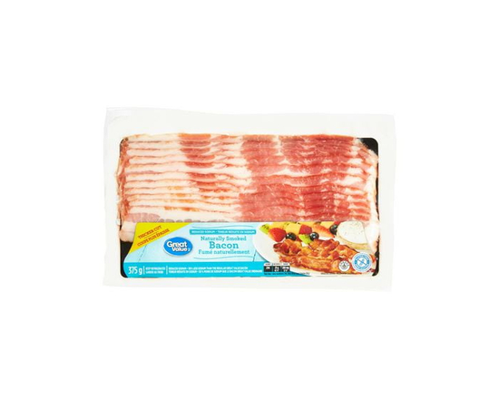 Great Value Reduced Sodium Naturally Smoked Bacon