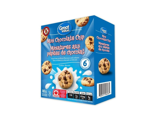 Great Value Mini Chocolate Chip Cookies - 180 g