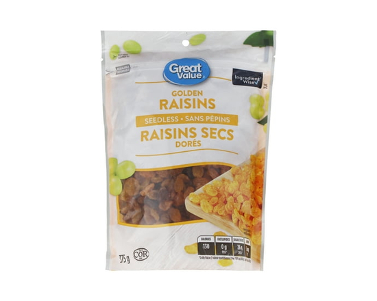 Great Value Seedless Golden Raisins - 375 g