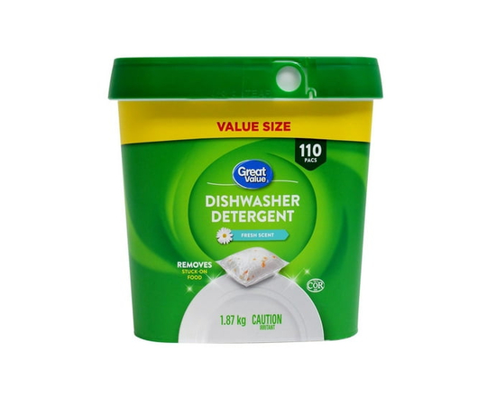 Great Value Détergent en sachets pour lave-vaiselle automatique - 1,87 kg