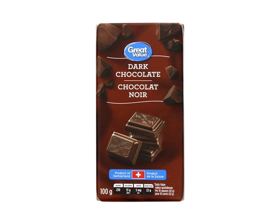 Great Value Dark Chocolate - 100 g