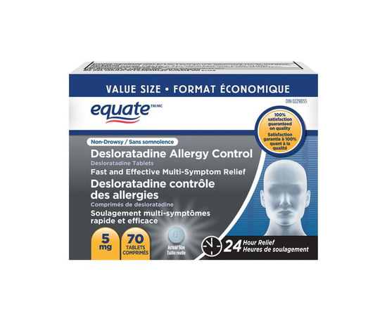 Equate 5 mg Desloratadine Allergy Control Tablets