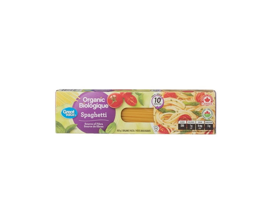 Great Value Organic Spaghetti - 450 g