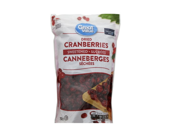 Great Value Sweetened Dried Cranberries - 750 g