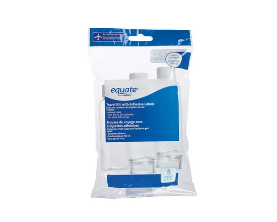 Equate Travel Kit with Adhesive Labels - 100 mL
