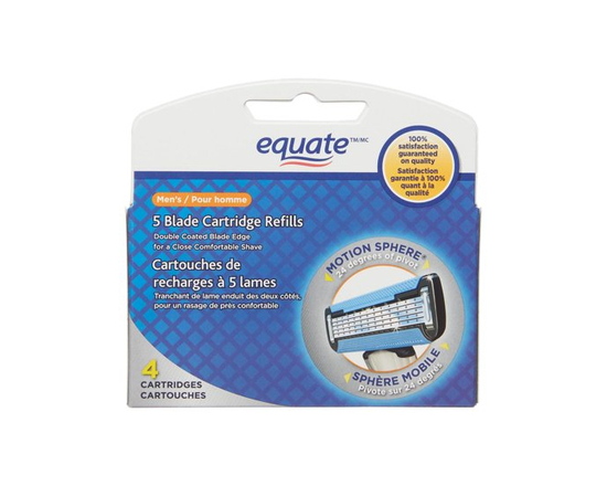 Equate 5 Blade Razor Refills for Men