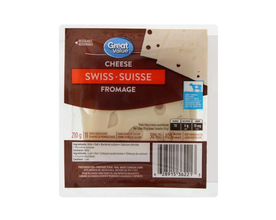 Great Value Swiss Cheese Slices