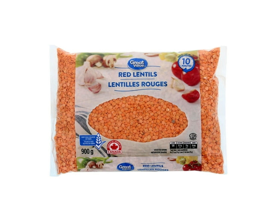 Great Value Red Lentils - 900 g