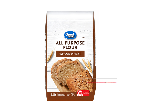 Great Value Whole Wheat All-Purpose Flour - 2.5 kg
