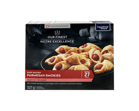 Saucisses fumées au parmesan en pâte feuilletée Notre Excellence - 527 g