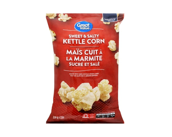 Maïs cuit à la marmite sucré et salé Great Value - 220 g