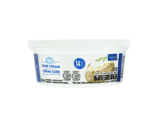 Great Value Sour Cream - 250 mL