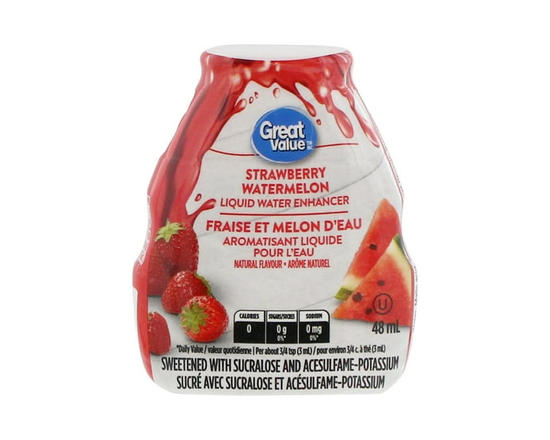 Great Value Strawberry Watermelon Liquid Water Enhancer 48ML - 48 mL