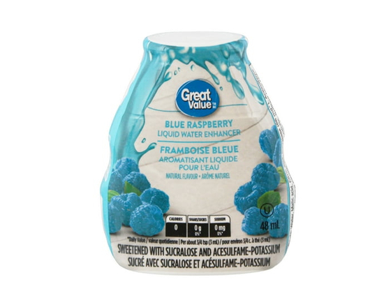 Great Value Blue Raspberry Liquid Water Enhancer 48ML - 48 mL