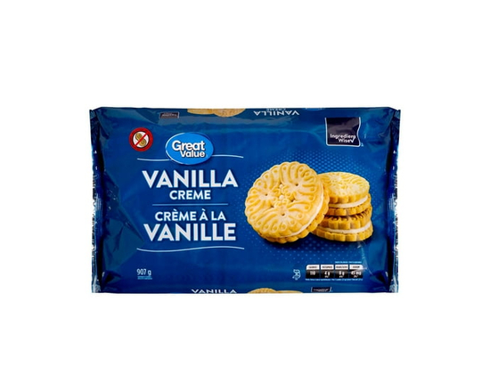 Great Value Vanilla Creme Sandwich Cookies - 907 g