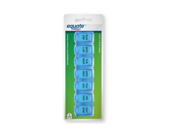 Equate Soft Squeeze Pill & Vitamin Planner, Box - Regular