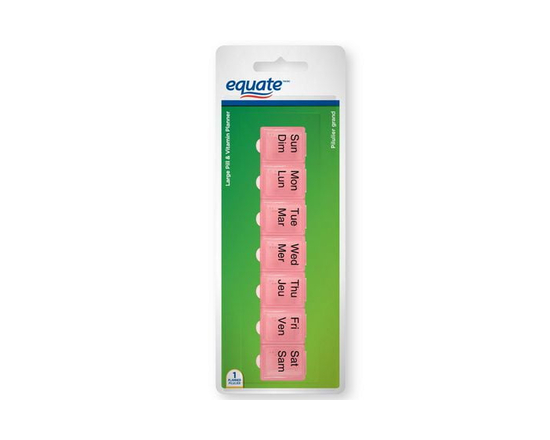 Equate Large Pill & Vitamin Planner Box - L