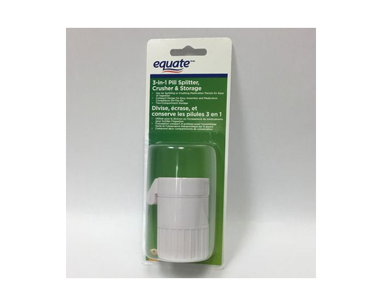 Equate 3-in-1 Pill Splitter, Crusher & Storage - Regular